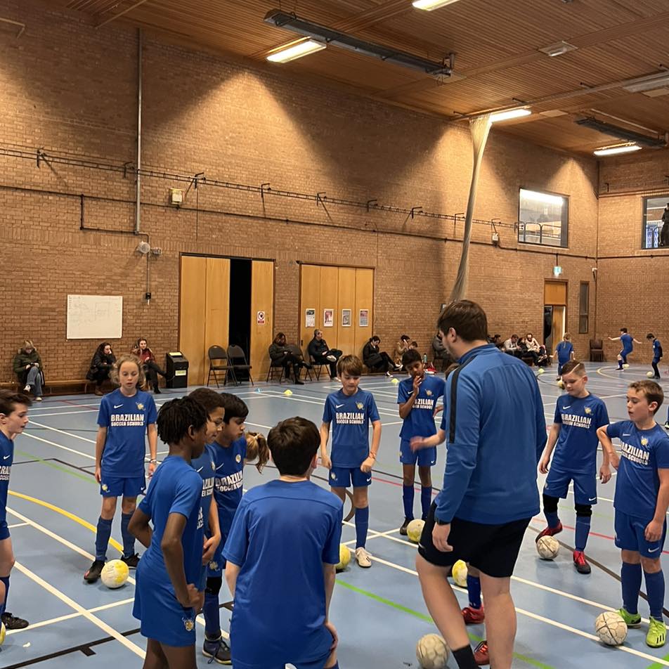 Kids playing football at Brazilian Soccer Schools