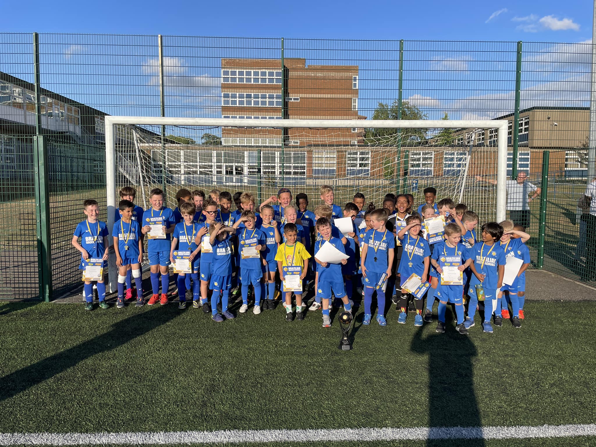 Player balancing a ball on his head at Brazilian Soccer Schools