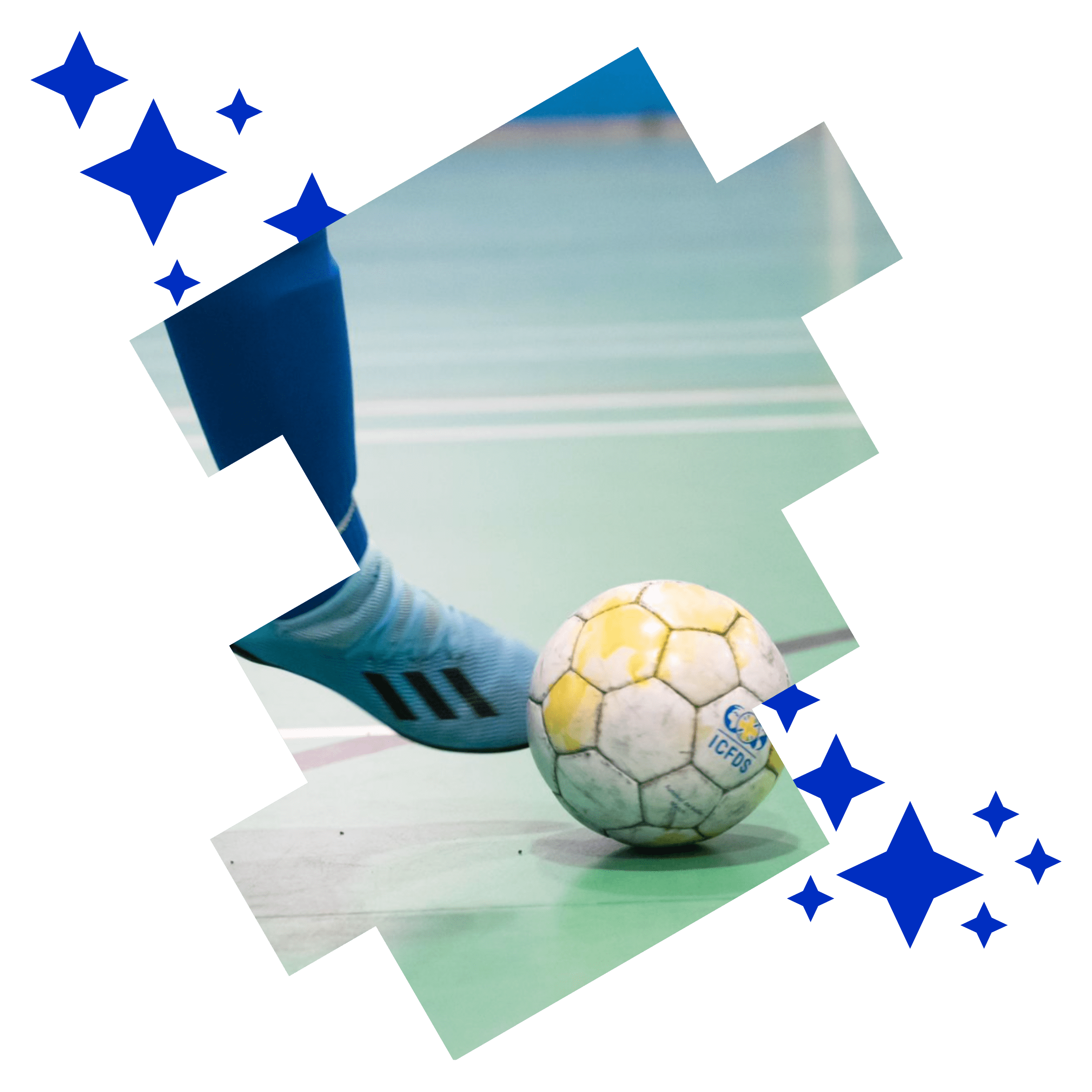 Image shows two Brazilian Soccer Schools children holding two small footballs. 